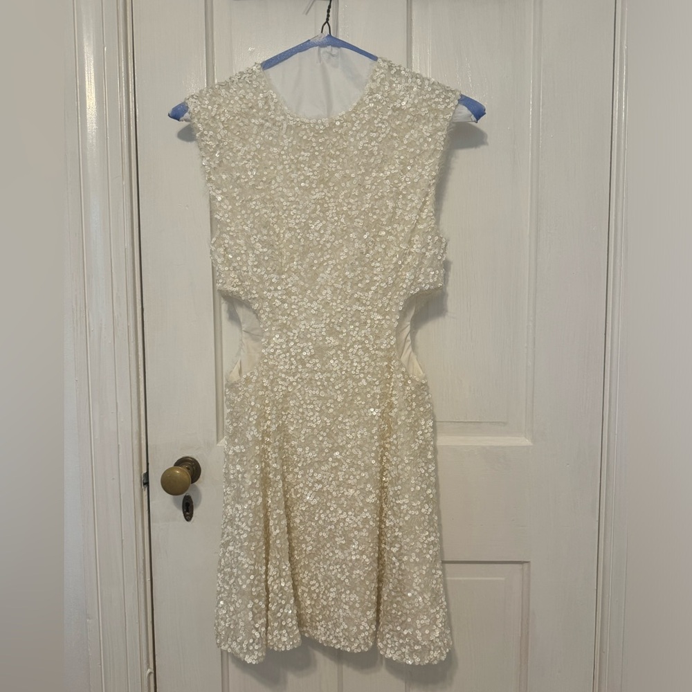 Aje Mirage Sequin Embroidered Cutout Dress - Picture 10 of 11